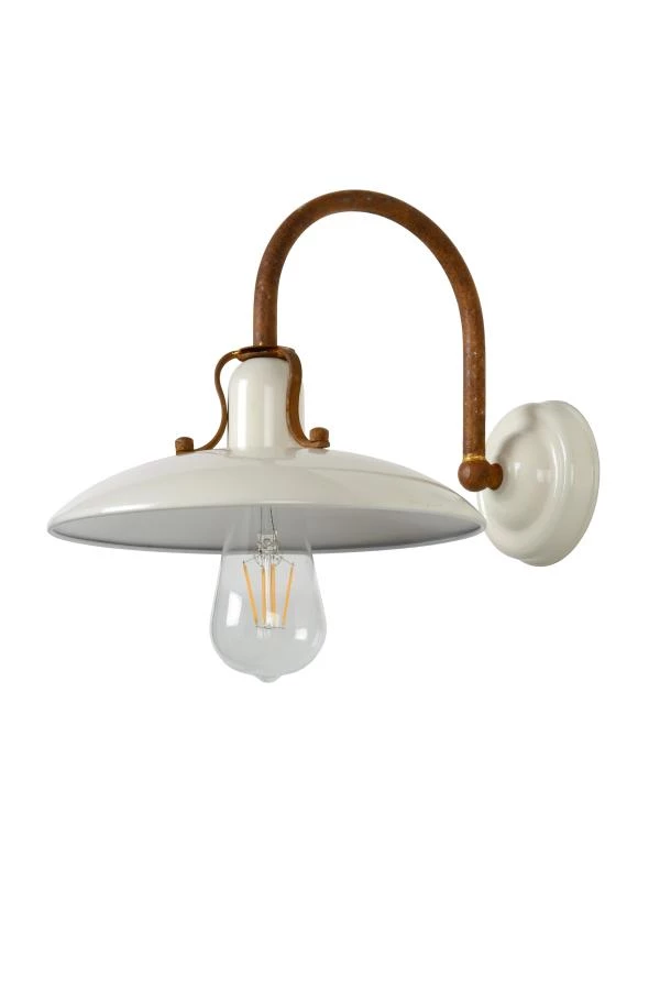 Lucide RÖMER - Wandlamp - 1xE27 - Beige - uitgezet